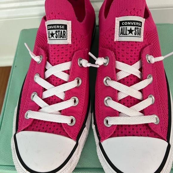 Converse Pink and White Chuck Taylor Sneakers - Picture 1 of 8